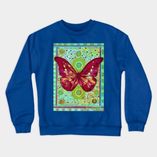 Red Butterfly Crewneck Sweatshirt